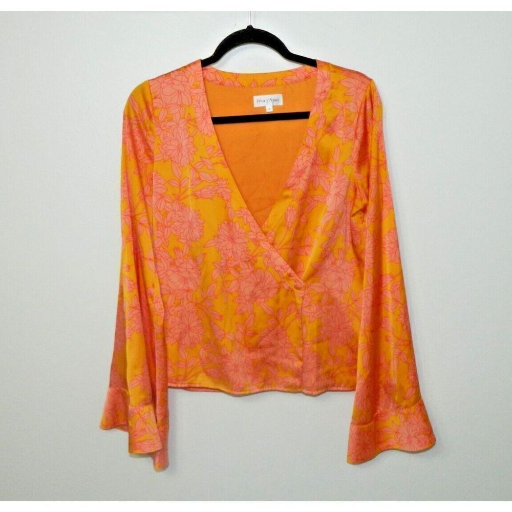 Privacy Please Revolve Blouse Size Small Orange Linnea Marigold Ana Floral